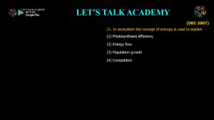 CSIR NET Life Science Previous Year Questions and Solution on Ecology