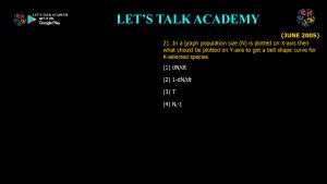 CSIR NET Life Science Previous Year Questions and Solution on Population Ecology