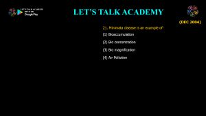 CSIR NET Life Science Previous Year Questions and Solution on applied ecology