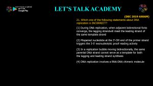 CSIR NET Life Science Previous Year Questions and Solution on DNA REPLICATION