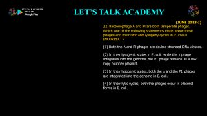 CSIR NET Life Science Previous Year Questions and Solution on VIRAL GENE REGULATION