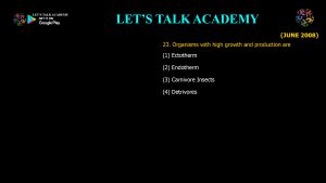 CSIR NET Life Science Previous Year Questions and Solution on Ecosystem Ecology