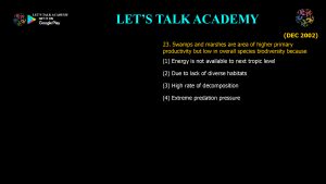 CSIR NET Life Science Previous Year Questions and Solution on Community Ecology
