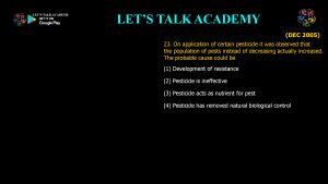 CSIR NET Life Science Previous Year Questions and Solution on applied ecology