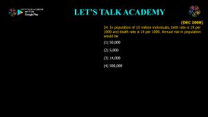 CSIR NET Life Science Previous Year Questions and Solution on Population Ecology