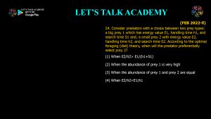 CSIR NET Life Science Previous Year Questions and Solution Species Interactions