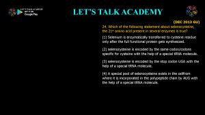 CSIR NET Life Science Previous Year Questions and Solution on Molecular Biology