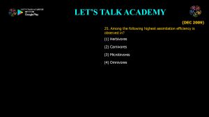 CSIR NET Life Science Previous Year Questions and Solution on Ecosystem Ecology