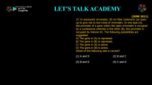 CSIR NET Life Science Previous Year Questions and Solution on EUKARYOTIC GENE REGULATION