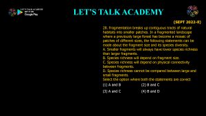 CSIR NET Life Science Previous Year Questions and Solution on Biogeography