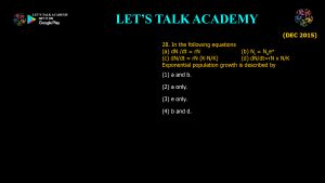 CSIR NET Life Science Previous Year Questions and Solution on Ecology