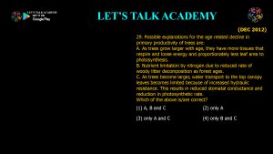 CSIR NET Life Science Previous Year Questions and Solution on Ecosystem Ecology