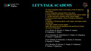 CSIR NET Life Science Previous Year Questions and Solution on Paleontology and Evolutionary History