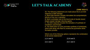 CSIR NET Life Science Previous Year Questions and Solution on DNA REPAIR AND RECOMBINATION