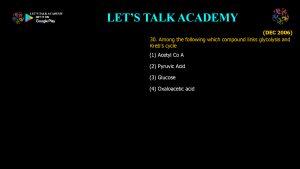 CSIR NET Life Science Previous Year Questions and Solution on Biochemistry