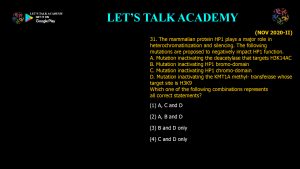 CSIR NET Life Science Previous Year Questions and Solution on EUKARYOTIC GENE REGULATION