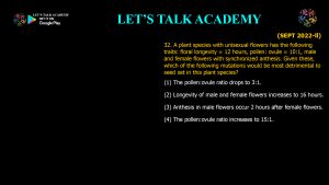CSIR NET Life Science Previous Year Questions and Solution Species Interactions