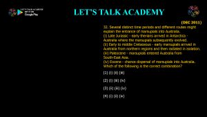 CSIR NET Life Science Previous Year Questions and Solution on Paleontology and Evolutionary History