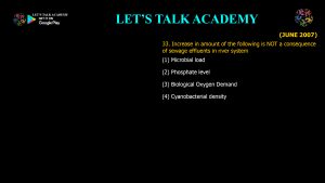 CSIR NET Life Science Previous Year Questions and Solution on applied ecology