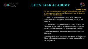 CSIR NET Life Science Previous Year Questions and Solution on DNA REPLICATION