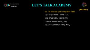CSIR NET Life Science Previous Year Questions and Solution on Metabolism