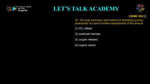 CSIR NET Life Science Previous Year Questions and Solution on Ecosystem Ecology