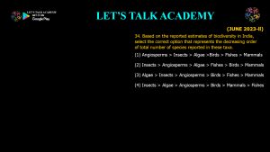 CSIR NET Life Science Previous Year Questions and Solution on Conservation Biology