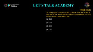 CSIR NET Life Science Previous Year Questions and Solution on Ecology