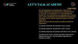 CSIR NET Life Science Previous Year Questions and Solution on Molecular Biology