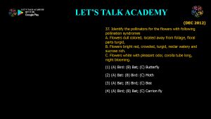 CSIR NET Life Science Previous Year Questions and Solution Species Interactions