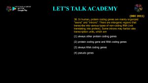 CSIR NET Life Science Previous Year Questions and Solution on EUKARYOTIC GENE REGULATION