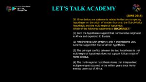 CSIR NET Life Science Previous Year Questions and Solution on Paleontology and Evolutionary History