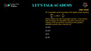 CSIR NET Life Science Previous Year Questions and Solution on Ecology