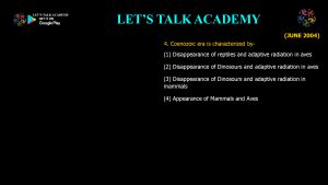 CSIR NET Life Science Previous Year Questions and Solution on Paleontology and Evolutionary History