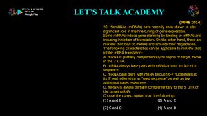 CSIR NET Life Science Previous Year Questions and Solution on Molecular Biology
