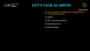 CSIR NET Life Science Previous Year Questions and Solution on DNA REPLICATION