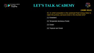 CSIR NET Life Science Previous Year Questions and Solution on Ecosystem Ecology