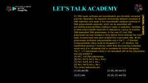 CSIR NET Life Science Previous Year Questions and Solution on Molecular Biology