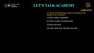 CSIR NET Life Science Previous Year Questions and Solution on Ecosystem Ecology