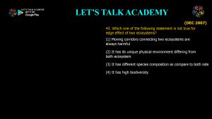 CSIR NET Life Science Previous Year Questions and Solution on Community Ecology