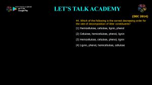 CSIR NET Life Science Previous Year Questions and Solution on Ecosystem Ecology