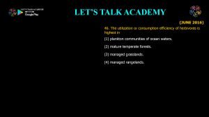 CSIR NET Life Science Previous Year Questions and Solution on Ecosystem Ecology