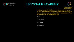 CSIR NET Life Science Previous Year Questions and Solution on Ecology