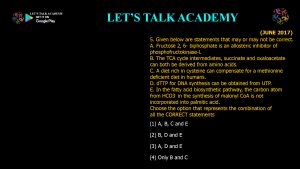 CSIR NET Life Science Previous Year Questions and Solution on Metabolism