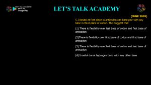 CSIR NET Life Science Previous Year Questions and Solution on Translation