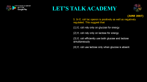 CSIR NET Life Science Previous Year Questions and Solution on Operon