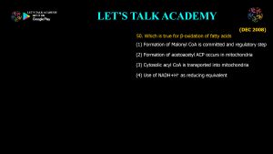 CSIR NET Life Science Previous Year Questions and Solution on Metabolism