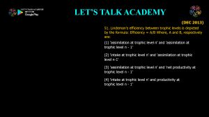 CSIR NET Life Science Previous Year Questions and Solution on Ecosystem Ecology