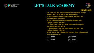 CSIR NET Life Science Previous Year Questions and Solution on Ecosystem Ecology