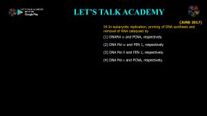CSIR NET Life Science Previous Year Questions and Solution on Molecular Biology